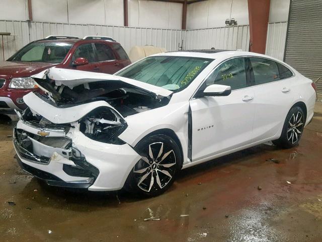 1G1ZE5STXHF260629 - 2017 CHEVROLET MALIBU LT WHITE photo 2