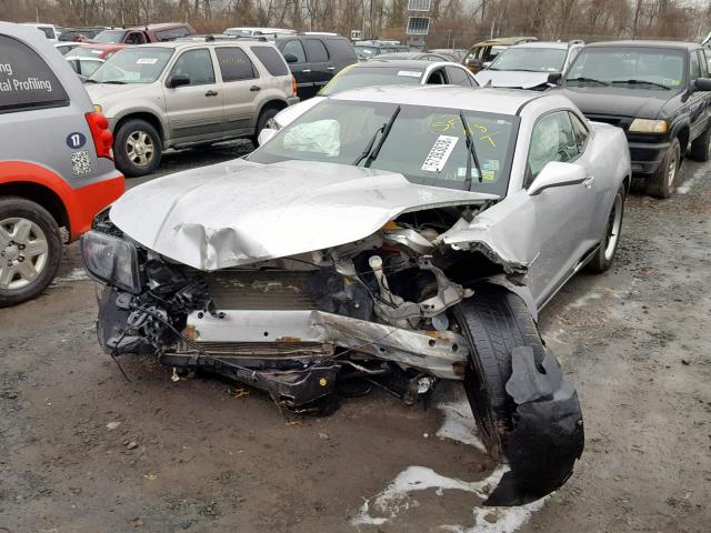 2G1FA1E38D9156145 - 2013 CHEVROLET CAMARO LS SILVER photo 2