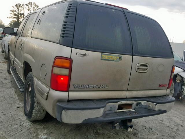 3GKFK16T2YG105405 - 2000 GMC YUKON XL K TAN photo 3