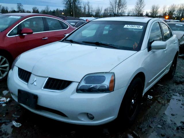 4A3AB76S34E113267 - 2004 MITSUBISHI GALANT GTS WHITE photo 2