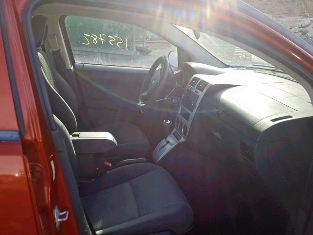 1B3HB48AX9D156975 - 2009 DODGE CALIBER SX ORANGE photo 5