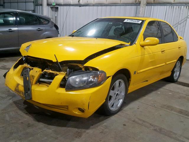 3N1AB51D04L735165 - 2004 NISSAN SENTRA SE- YELLOW photo 2