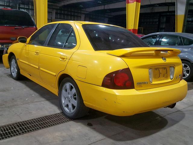 3N1AB51D04L735165 - 2004 NISSAN SENTRA SE- YELLOW photo 3