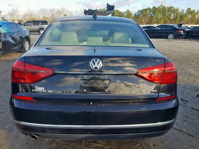 1VWBS7A39GC064421 - 2016 VOLKSWAGEN PASSAT SE BLACK photo 9