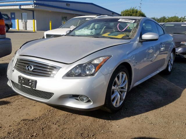 JN1CV6EK9EM111841 - 2014 INFINITI Q60 JOURNE SILVER photo 2