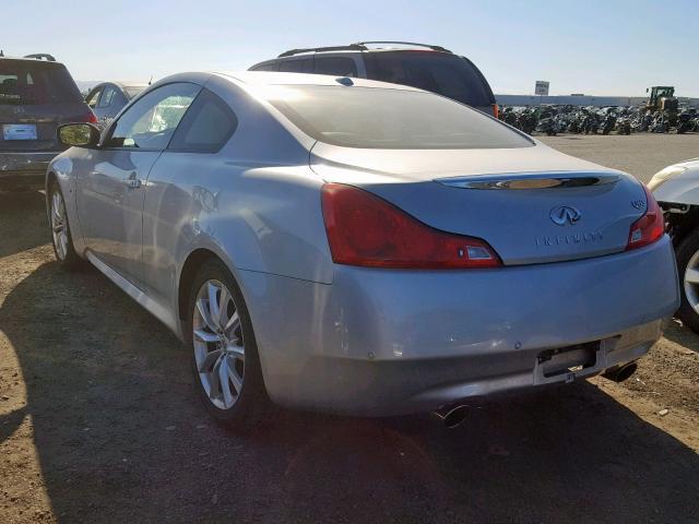 JN1CV6EK9EM111841 - 2014 INFINITI Q60 JOURNE SILVER photo 3