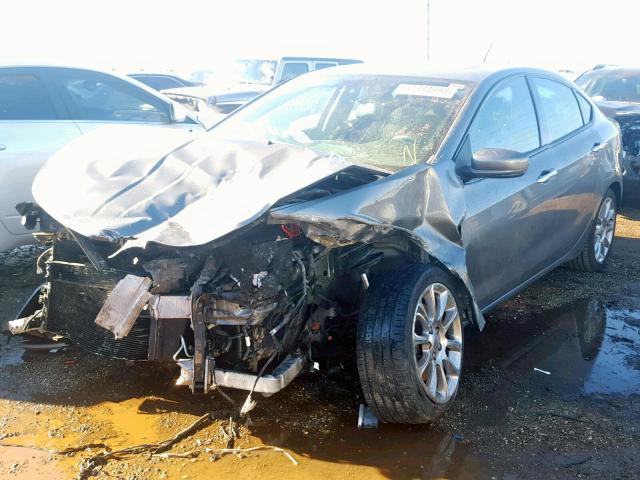 1C3CDFCA4DD711437 - 2013 DODGE DART LIMIT GRAY photo 2