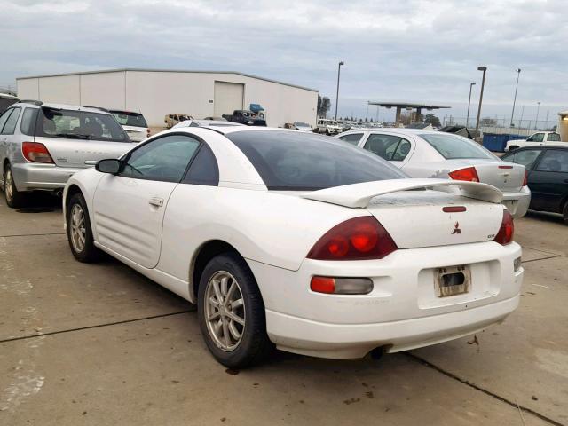 4A3AC44G6YE165458 - 2000 MITSUBISHI ECLIPSE GS WHITE photo 3