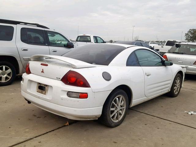 4A3AC44G6YE165458 - 2000 MITSUBISHI ECLIPSE GS WHITE photo 4