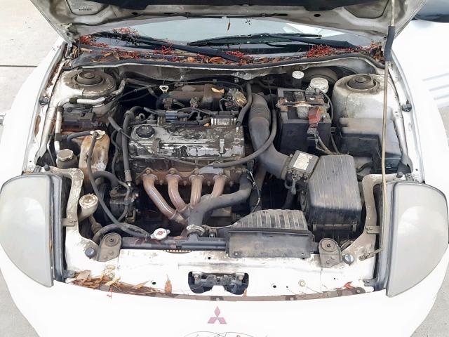 4A3AC44G6YE165458 - 2000 MITSUBISHI ECLIPSE GS WHITE photo 7