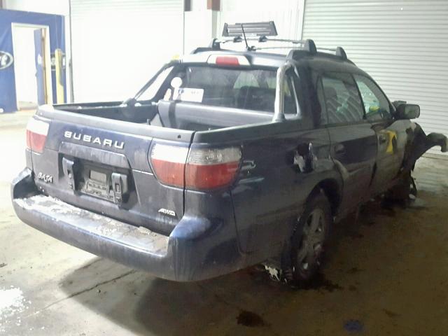 4S4BT63C855101480 - 2005 SUBARU BAJA TURBO BLUE photo 4