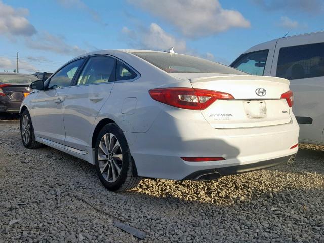 5NPE34AF8GH405138 - 2016 HYUNDAI SONATA SPO WHITE photo 3