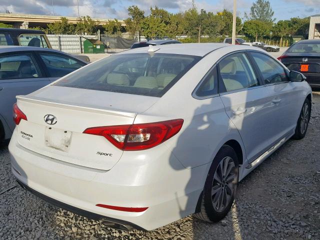 5NPE34AF8GH405138 - 2016 HYUNDAI SONATA SPO WHITE photo 4