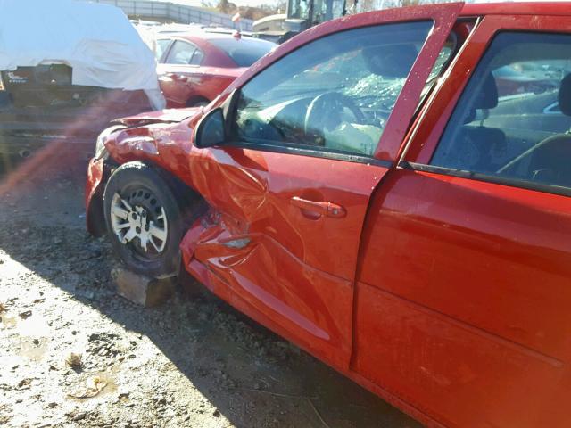 1G1AT58H097208556 - 2009 CHEVROLET COBALT LT RED photo 10