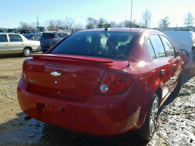 1G1AT58H097208556 - 2009 CHEVROLET COBALT LT RED photo 4