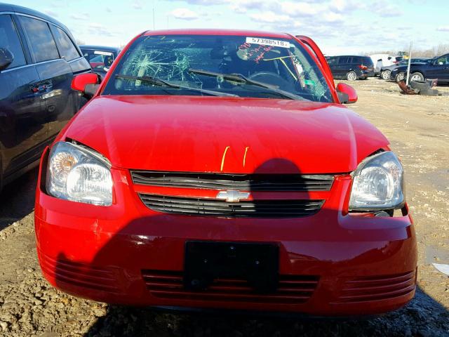 1G1AT58H097208556 - 2009 CHEVROLET COBALT LT RED photo 7