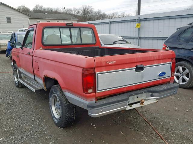 1FTCR11X9MUB09480 - 1991 FORD RANGER RED photo 3