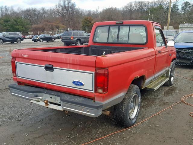 1FTCR11X9MUB09480 - 1991 FORD RANGER RED photo 4