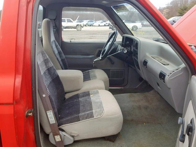 1FTCR11X9MUB09480 - 1991 FORD RANGER RED photo 5