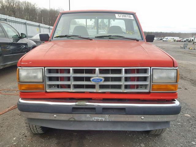 1FTCR11X9MUB09480 - 1991 FORD RANGER RED photo 9