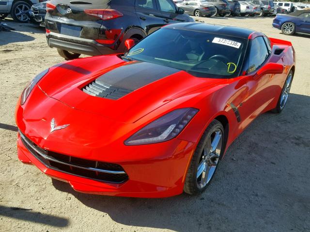 1G1YL2D72G5110924 - 2016 CHEVROLET CORVETTE S RED photo 2