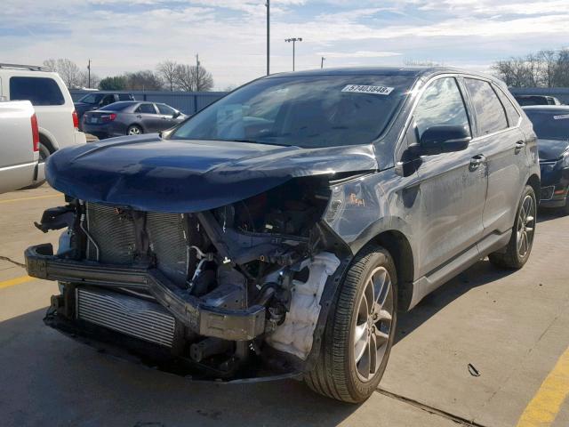 2FMTK3K94FBC11550 - 2015 FORD EDGE TITAN BLACK photo 2