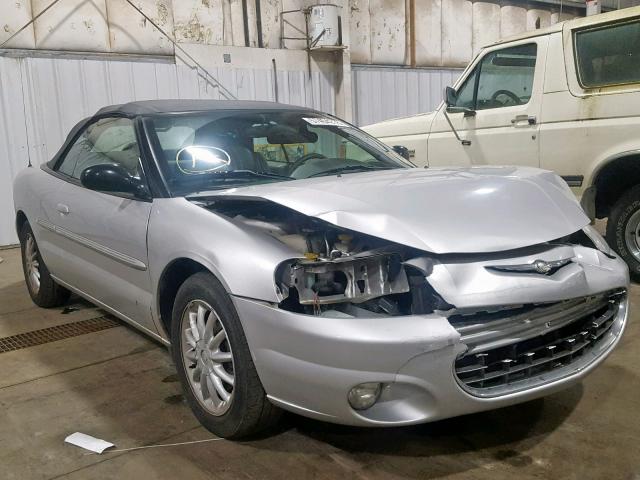 1C3EL55T13N577886 - 2003 CHRYSLER SEBRING LX SILVER photo 1