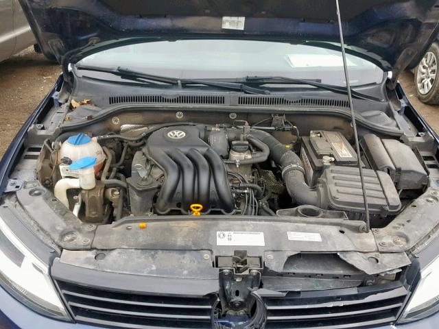 3VW1K7AJ4CM382790 - 2012 VOLKSWAGEN JETTA BASE BLUE photo 7