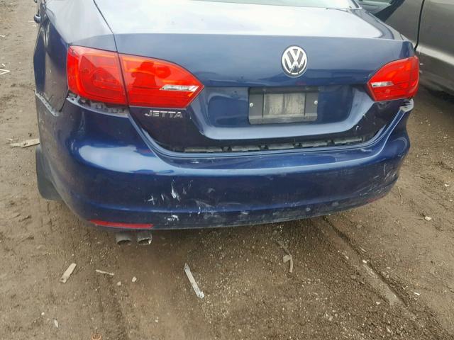 3VW1K7AJ4CM382790 - 2012 VOLKSWAGEN JETTA BASE BLUE photo 9