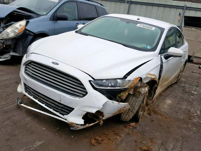 3FA6P0G71ER307893 - 2014 FORD FUSION S WHITE photo 2