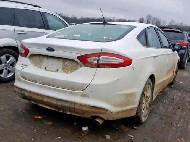 3FA6P0G71ER307893 - 2014 FORD FUSION S WHITE photo 4