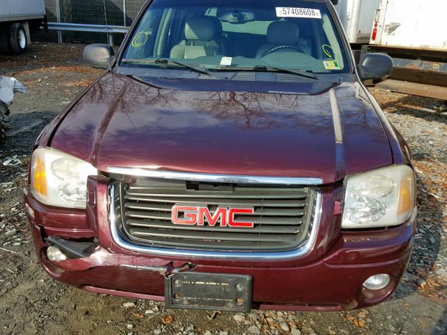 1GKDT13S272120705 - 2007 GMC ENVOY MAROON photo 9