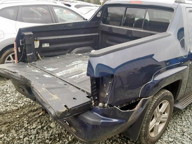 5FPYK1F53BB455345 - 2011 HONDA RIDGELINE BLUE photo 9