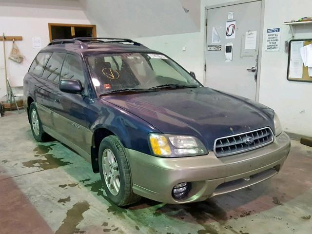 4S3BH675747613588 - 2004 SUBARU LEGACY OUT BLUE photo 1