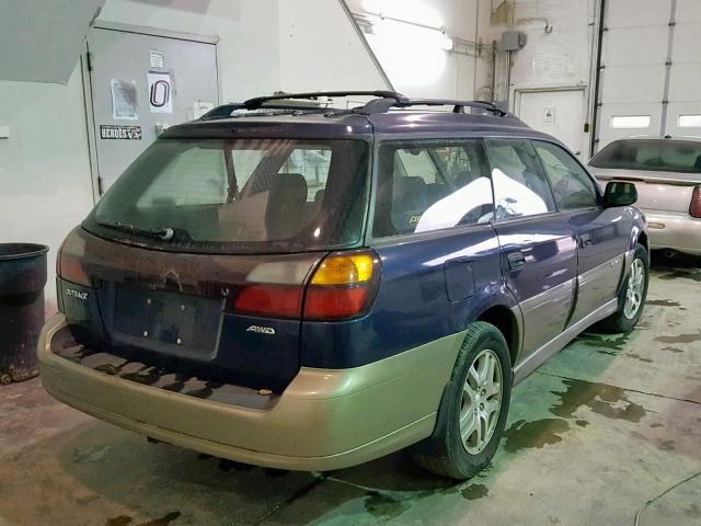 4S3BH675747613588 - 2004 SUBARU LEGACY OUT BLUE photo 4