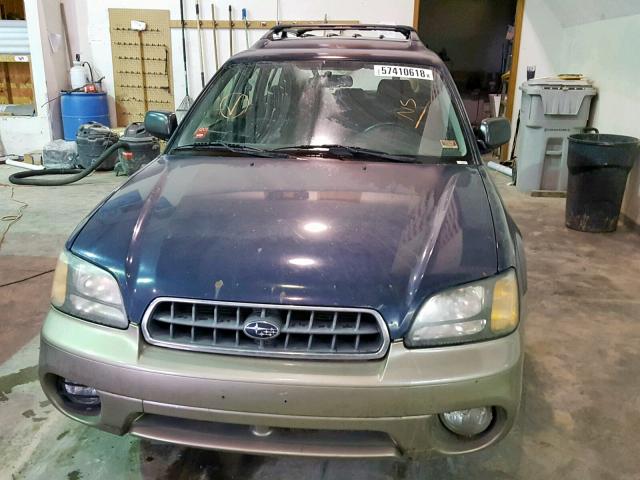 4S3BH675747613588 - 2004 SUBARU LEGACY OUT BLUE photo 9