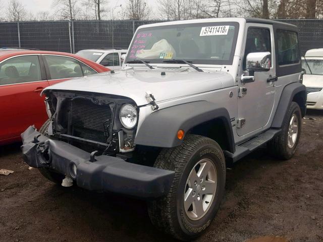 1C4AJWAG2CL235289 - 2012 JEEP WRANGLER S SILVER photo 2