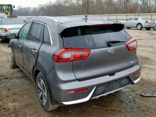 KNDCC3LCXH5050060 - 2017 KIA NIRO EX GRAY photo 3