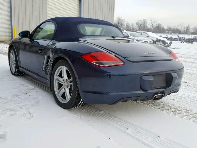 WP0CA2A8XBS710492 - 2011 PORSCHE BOXSTER BLUE photo 3