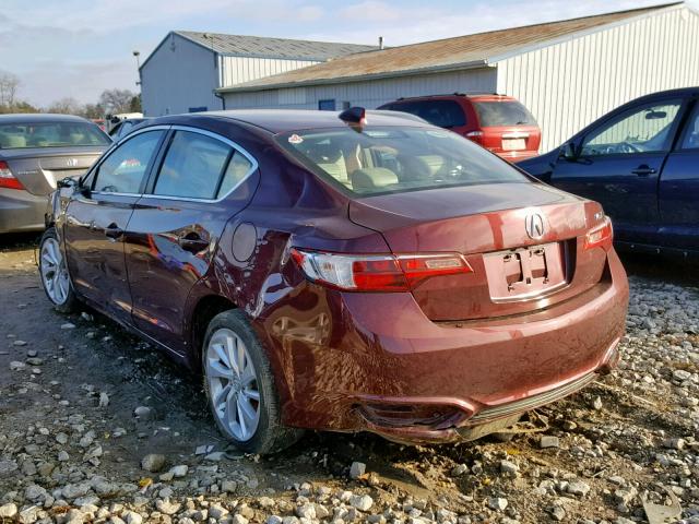 19UDE2F71GA008830 - 2016 ACURA ILX PREMIU BURGUNDY photo 3