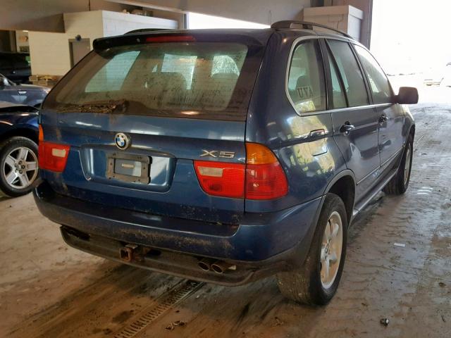 WBAFB3340YLH03824 - 2000 BMW X5 4.4I BLUE photo 4