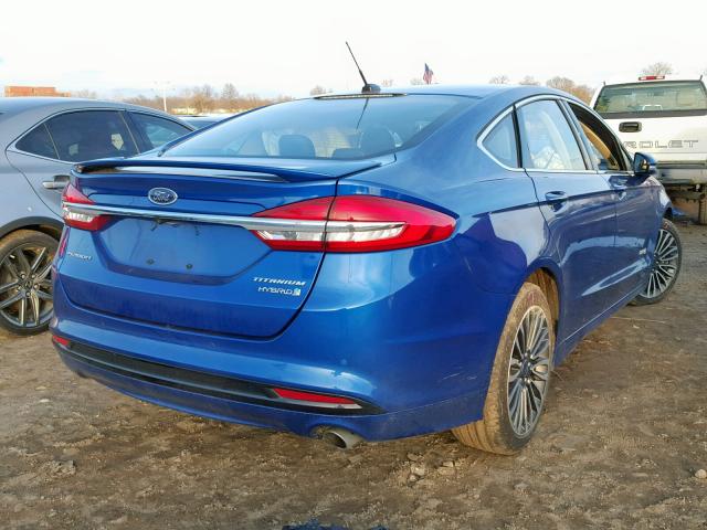 3FA6P0RUXHR265344 - 2017 FORD FUSION TIT BLUE photo 4