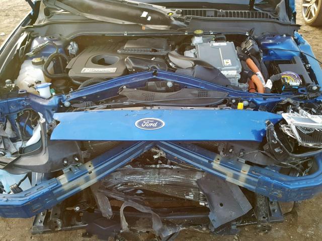 3FA6P0RUXHR265344 - 2017 FORD FUSION TIT BLUE photo 7