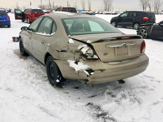 1FAFP56U63G177599 - 2003 FORD TAURUS SEL BEIGE photo 3