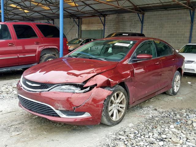 1C3CCCAB8FN745892 - 2015 CHRYSLER 200 LIMITE RED photo 2