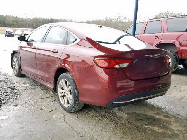 1C3CCCAB8FN745892 - 2015 CHRYSLER 200 LIMITE RED photo 3