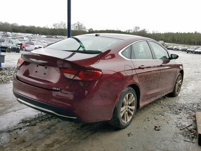 1C3CCCAB8FN745892 - 2015 CHRYSLER 200 LIMITE RED photo 4