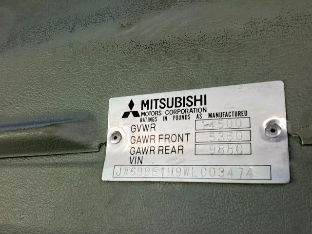 JW6BBE1H9WL003474 - 1998 MITSUBISHI FE 649 WHITE photo 10