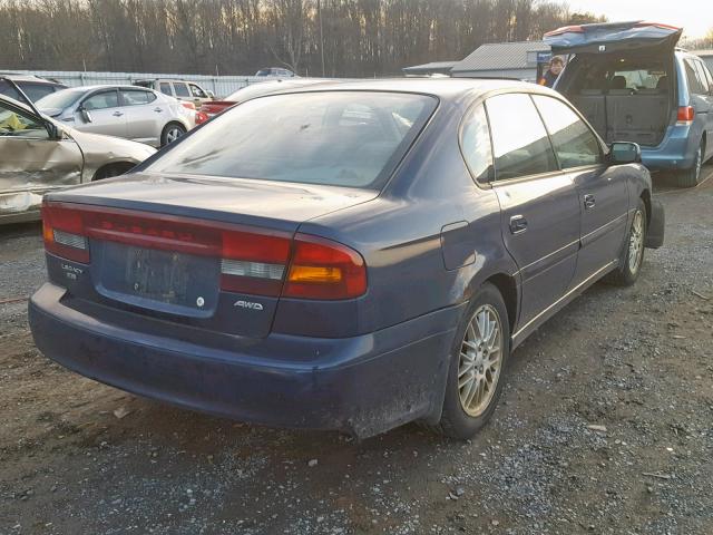 4S3BE635837217151 - 2003 SUBARU LEGACY L BLUE photo 4