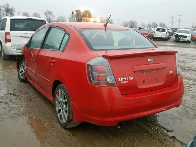 3N1BB61E88L696088 - 2008 NISSAN SENTRA SE- RED photo 3